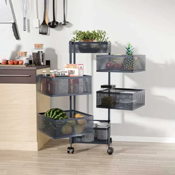 6 Layer Squre Shape Kitchen Rack - ZARAAD